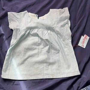 Light blue with silver glittery stripes